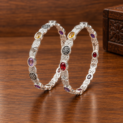 Shimmering Silver Kangans: Graceful Accents for Every Occasion