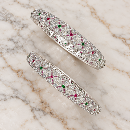 Sleek Silver Kangan - Timeless Elegance and Versatility