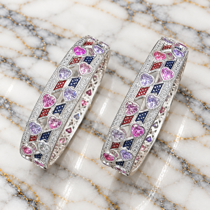 Majestic Silver Kangan - Exquisite Beauty for Every Occasion