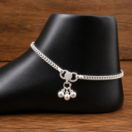 Shimmering Silver Payal: A Timeless Ornament for Graceful Ankles