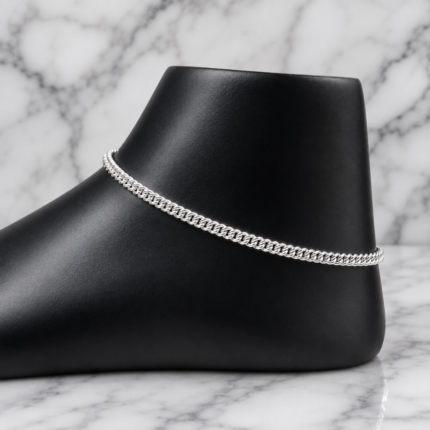 Shimmering Silver Payal: A Timeless Ornament for Graceful Ankles