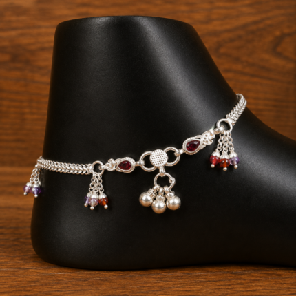 Shimmering Splendor: Silver Payal