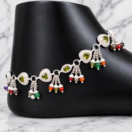 Shimmering Splendor: Silver Payal
