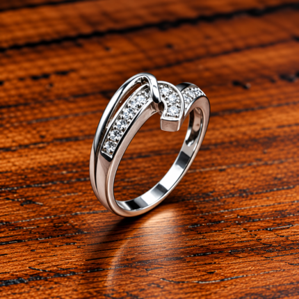 Celestial Elegance: 925 Sterling Silver Ring with Stellar Design