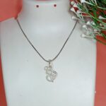 Sacred Synergy: Silver Trishul Om Pendant - Fusion of Divine Power and Universal Harmony (Without Chain)