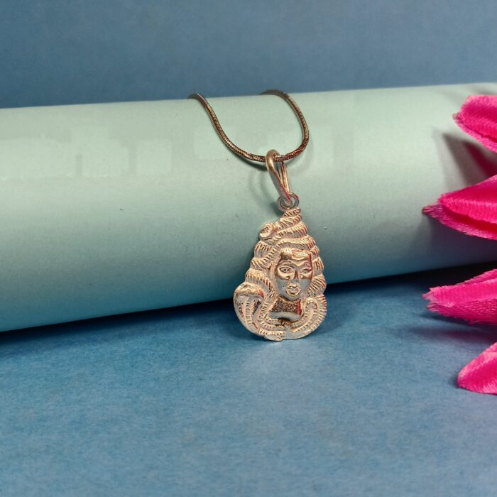 Divine Majesty: Silver Mahadeva Pendant - Symbol of Supreme Consciousness