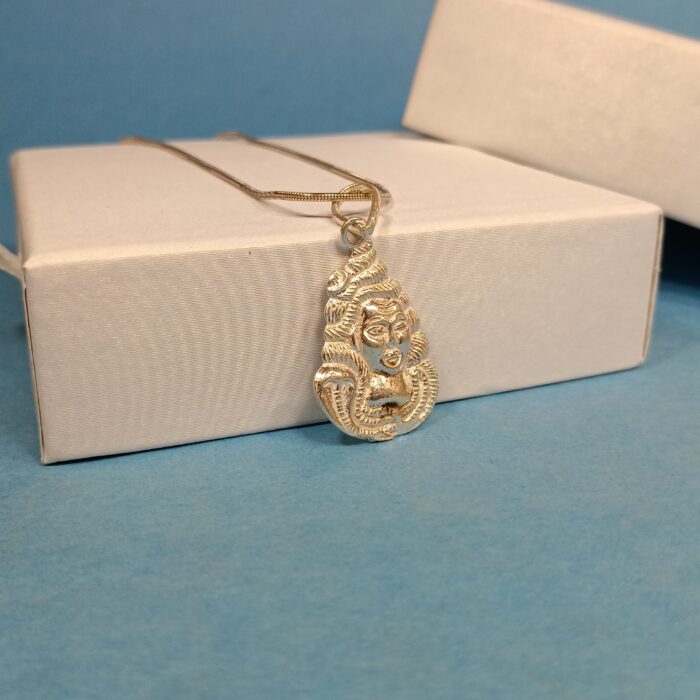 Divine Majesty: Silver Mahadeva Pendant - Symbol of Supreme Consciousness
