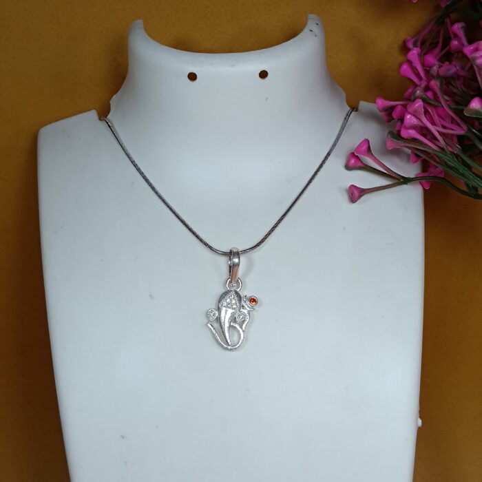 Divine Blessings: Silver Ganesha Pendant - Symbol of Wisdom and Prosperity (without chain)