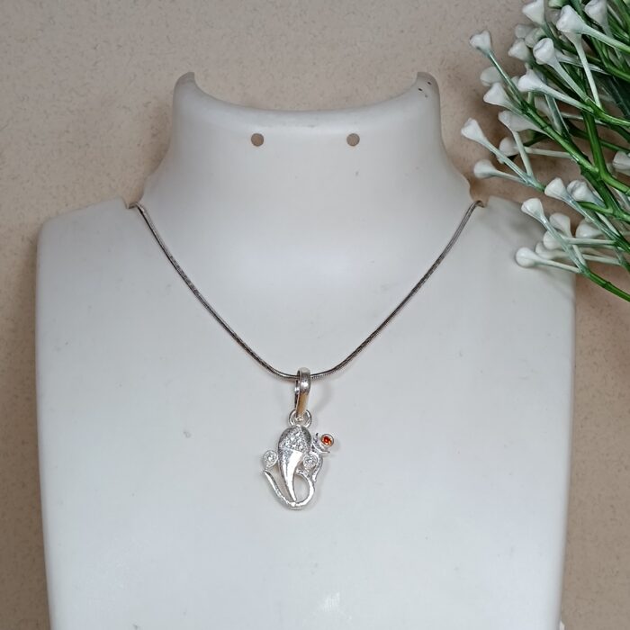 Divine Blessings: Silver Ganesha Pendant - Symbol of Wisdom and Prosperity (without chain)