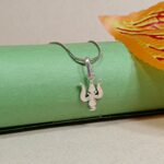 Divine Trident: Silver Trishul Pendant - Symbol of Power and Protection ( without chain )