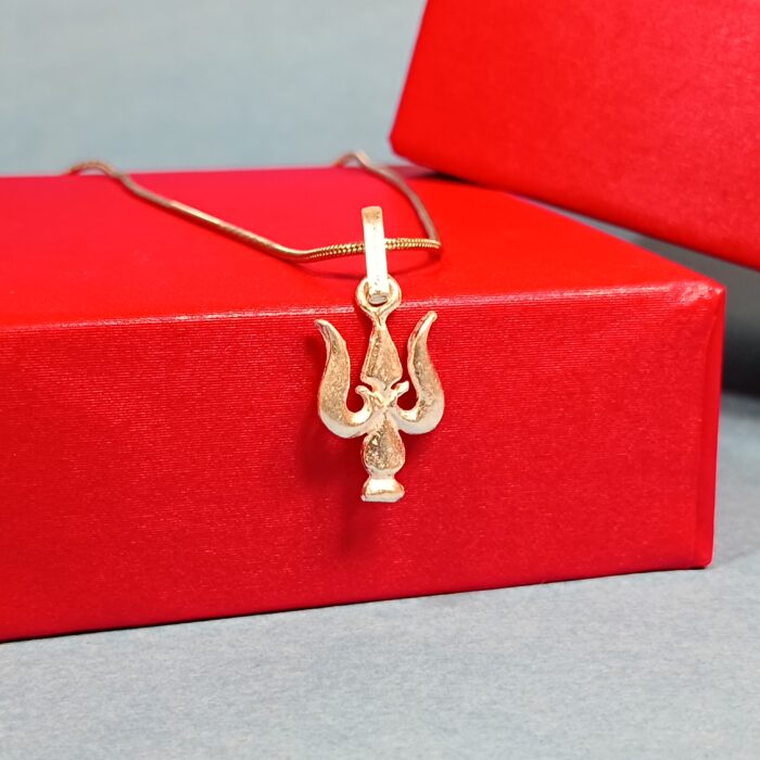 Divine Trident: Silver Trishul Pendant - Symbol of Power and Protection ( without chain )