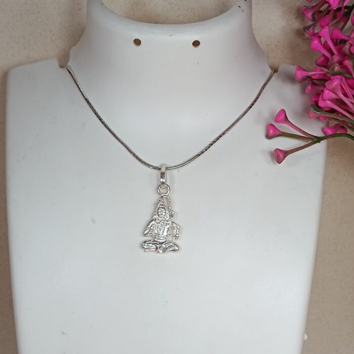 Eternal Majesty: Silver Lord Shiva Pendant - Symbol of Transcendence and Serenity