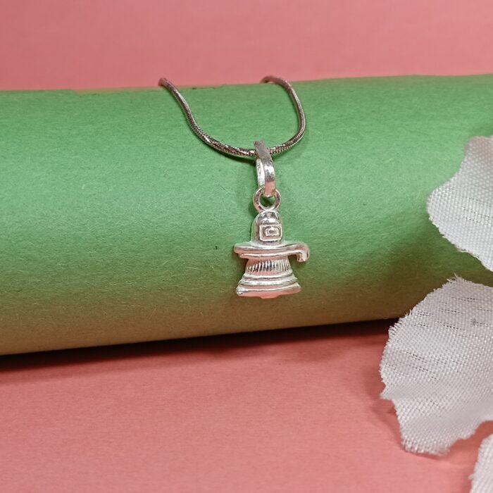 Divine Form: Silver Shivlinga Pendant - Symbol of Sacred Presence (without chain)