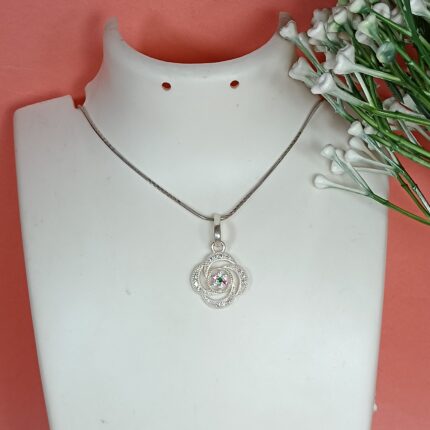Serene Silver Pendant: Elegance in Simplicity (Without Chain)