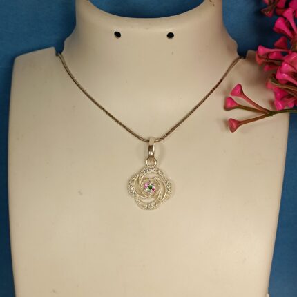 Serene Silver Pendant: Elegance in Simplicity (Without Chain)