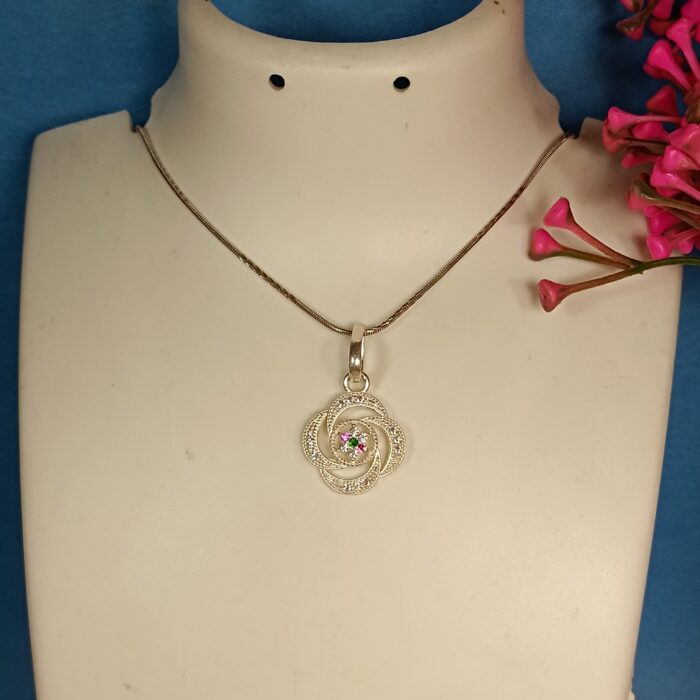 Serene Silver Pendant: Elegance in Simplicity (Without Chain)