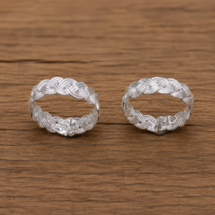 Sleek Solace: Silver Toe Ring for Effortless Style