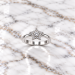 Serenity Sterling Silver 925 Ring with Wave Design