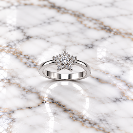 Serenity Sterling Silver 925 Ring with Wave Design