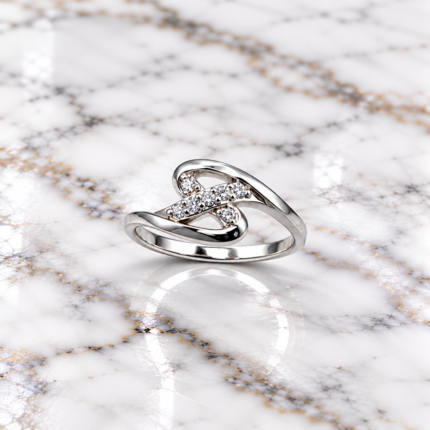 Elegance Embodied: 925 Sterling Silver Ring with Graceful Design