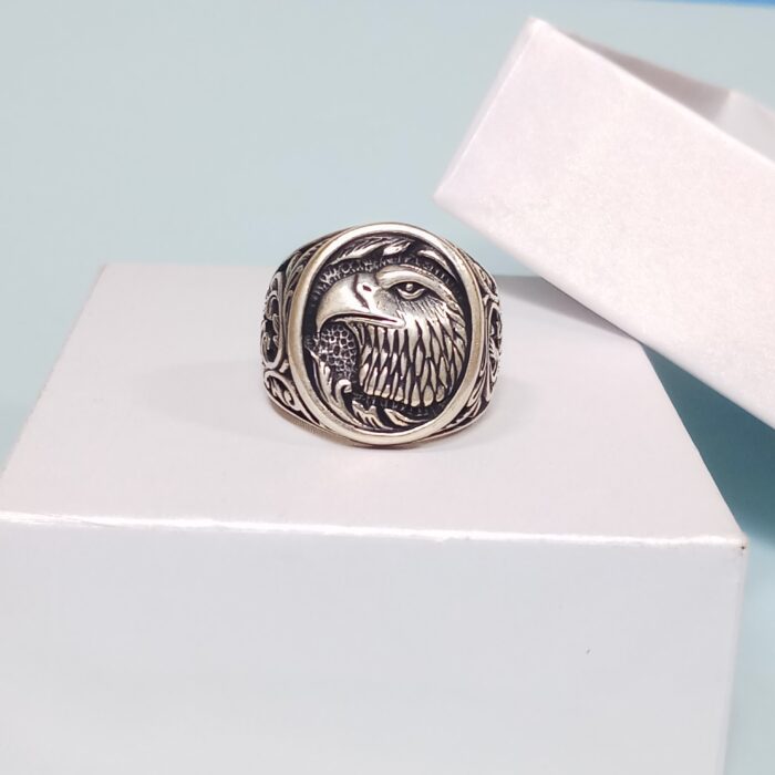 Majestic Silver Eagle Ring