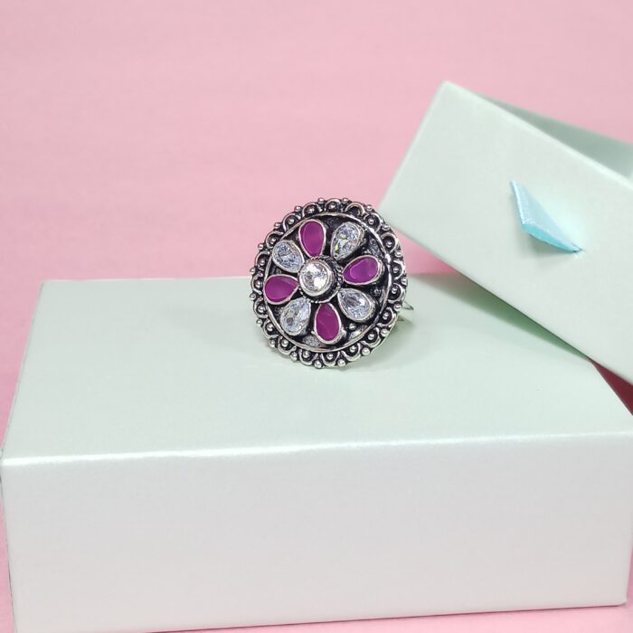 Radiant Bloom: Sterling Silver Ring