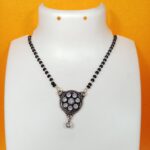 Elegant Silver Oxidized Pendant with Intricate Design