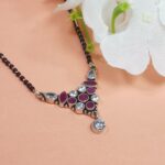 Elegant Silver Cutstone Mangalsutra