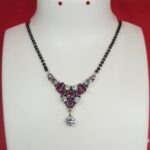 Elegant Silver Cutstone Mangalsutra
