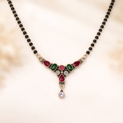 Royal Silver Oxidized Mangalsutra