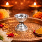 Silver Pooja Deepak - Traditional Elegance for Sacred Illumination