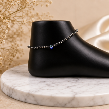 Radiant Serenity: Silver Anklet