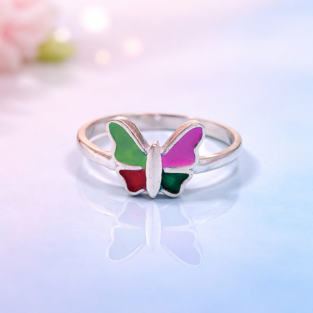 ChatGPT Image Feb 15, 2026, 03_52_26 PM Fluttering Fairies: Kids' Silver Butterfly Ring