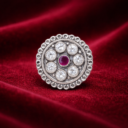 Luminous Embrace: Sterling Silver Ring
