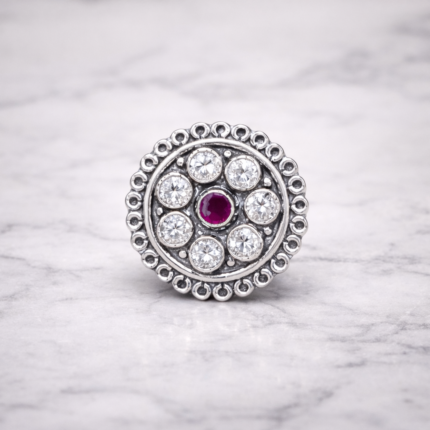 Luminous Embrace: Sterling Silver Ring
