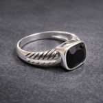Celestial Elegance: Sterling Silver Moon and Star Ring