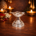 Elegant Silver Pooja Deepak for Sacred Illumination