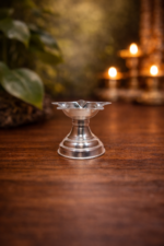 Elegant Silver Pooja Deepak for Sacred Illumination