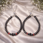 Silver Kids Kada with Black Beads