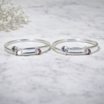 Cherished Silver Kids' Kada with Traditional Accents