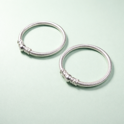 Shimmering Hearts Silver Kids' Kada