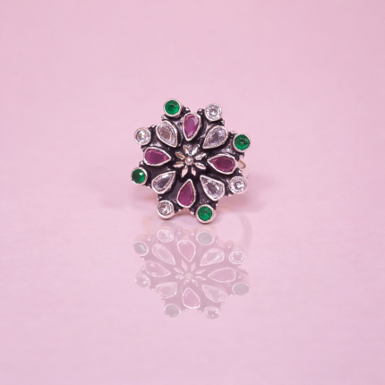 Elegant Silver Solitaire Ring