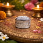 Radiant Elegance: Silver Sindoor Case