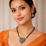 Elegant Silver Oxidized Pendant with Intricate Design
