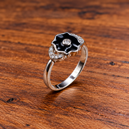 Twilight Sparkle Silver Ring: Radiant Elegance