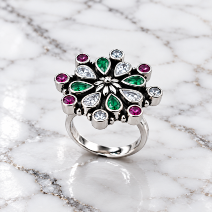 Enchanting Silver Swirl Ring