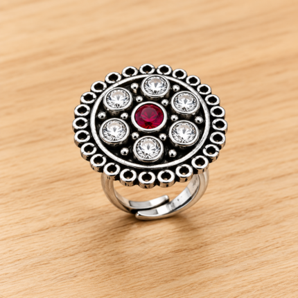 Luminous Embrace: Sterling Silver Ring
