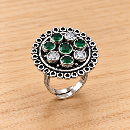 Starry Elegance: Sterling Silver Ring