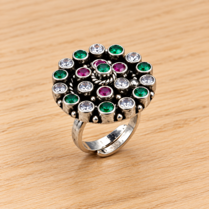 Serene Sparkle: Sterling Silver Ring