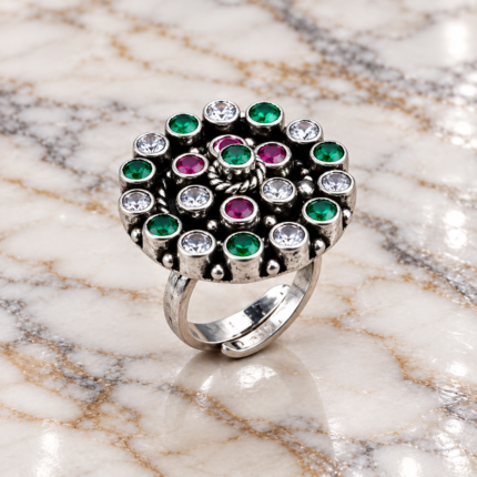 Serene Sparkle: Sterling Silver Ring